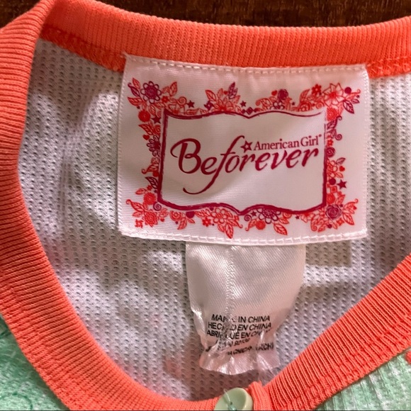American girl Beforever Scottie 2 piece pajama set Sz XS extra small/6 - Picture 2 of 8